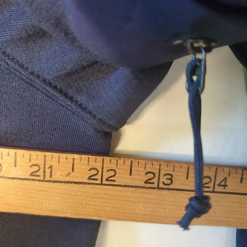 The North Face Full Zip Jacket Men Size Large Navy Blue Lightweight Logo EUC